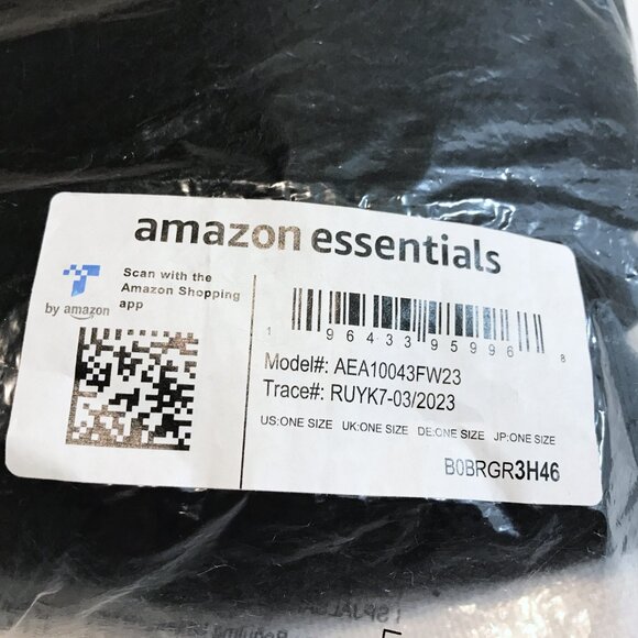 Brushed Textured Winter Scarf Wrap Black - Picture 7 of 8